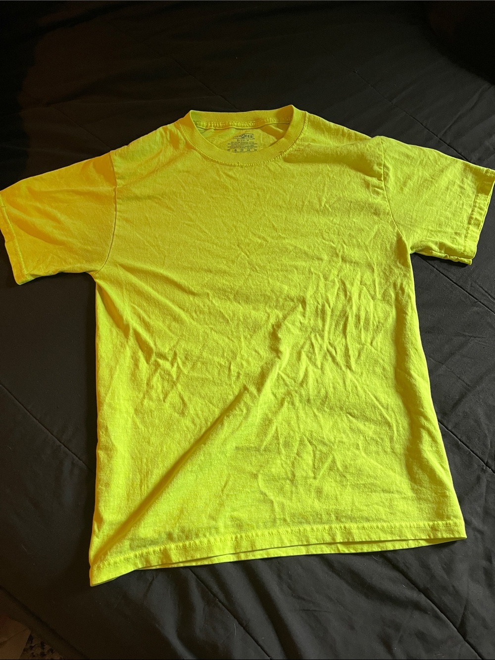 Jerzees Short Sleeve Crew Neck Tee - Neon Yellow